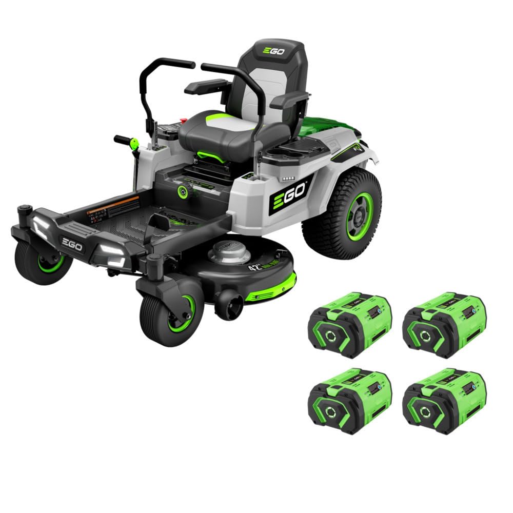EGO POWER+ Z6 Zero Turn Riding Lawn Mower, 42" Deck, Includes (6) 56V 6.0Ah Batteries and 880W Charger - ZT4214L