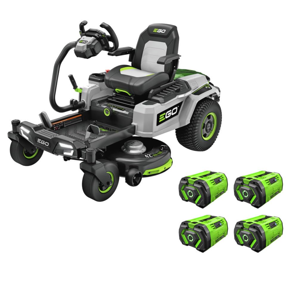 EGO POWER+ Z6 Zero Turn Riding Lawn Mower, 42" Deck, Includes (6) 56V 6.0Ah Batteries and 880W Charger - ZT4214L