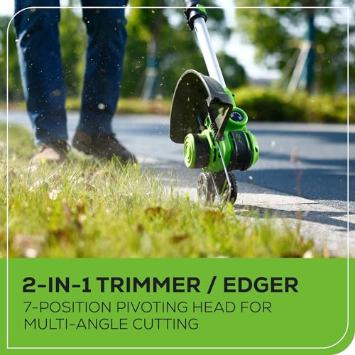 Greenworks 40V 16" Brushless Cordless (Push) Lawn Mower + Blower (350 CFM), 4.0Ah Battery and Charger Included (75+ Compatible Tools)
