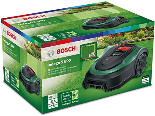 Bosch Robotic Lawnmower Indego M 700 (with 18V battery, docking station included, cutting width 19 cm, for lawns of up to 700 m², in carton packaging)
