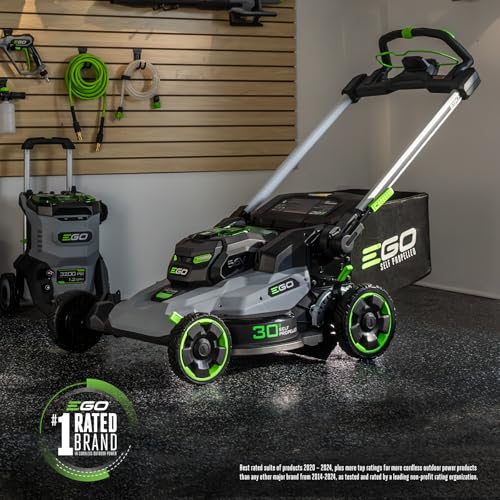 EGO POWER+ Electric Lawn Mower, Self-Propelled Cordless with Select Cut and Touch Drive, Includes (2) 56V 6.0Ah Batteries and Rapid Charger - LM2134SP-2