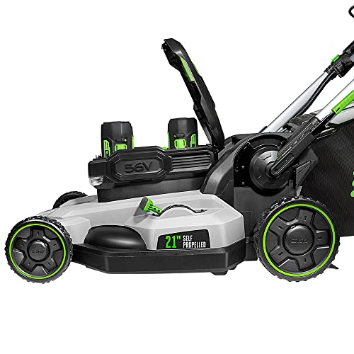 EGO POWER+ Electric Lawn Mower, Self-Propelled Cordless with Select Cut and Touch Drive, Includes (2) 56V 6.0Ah Batteries and Rapid Charger - LM2134SP-2