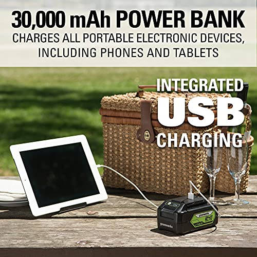 Greenworks 48V (24V x 2) 21" Brushless Cordless (Self-Propelled) Lawn Mower (LED Headlight), (2) 5.0Ah Batteries and Dual Port Rapid Charger Included (200+ Compatible Tools)