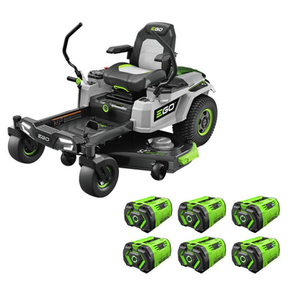 EGO POWER+ Z6 Zero Turn Riding Lawn Mower, 42" Deck, Includes (6) 56V 6.0Ah Batteries and 880W Charger - ZT4214L