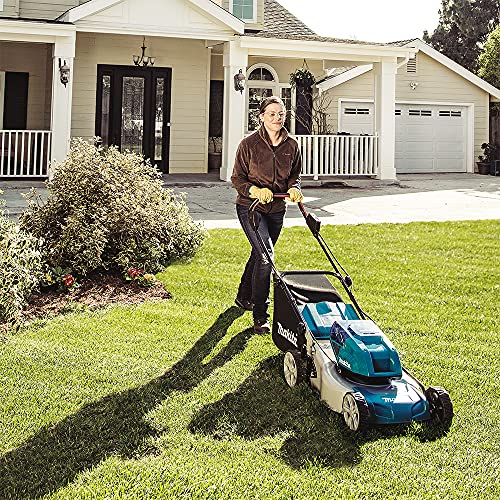 Makita DLM460Z Twin 18V (36V) Li-ion LXT Brushless Lawn Mower - Batteries and Charger Not Included, Blue