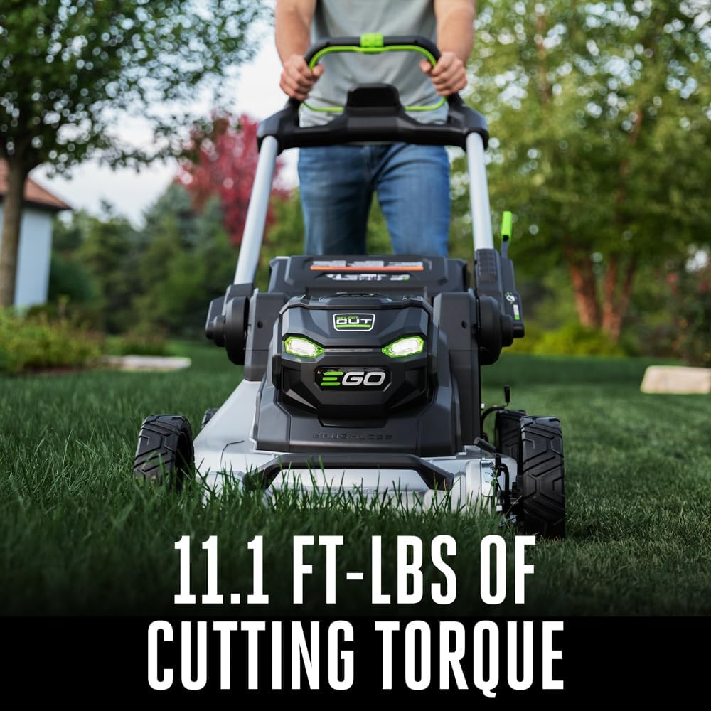 EGO Power+ LM2206SP 56-Volt 22-Inch Aluminum Deck Select Cut Self-Propelled Cordless Lawn Mower with 10.0Ah Battery, 700W Turbo Charger Included Plus Extra BA2800T 5.0Ah Battery