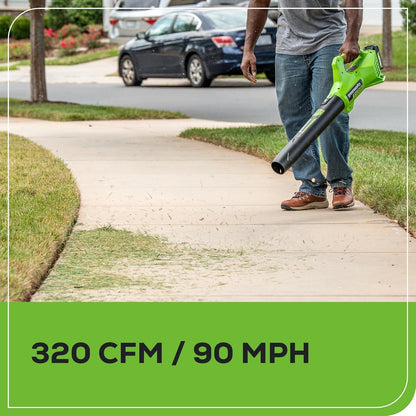 Greenworks 48V (24V x 2) 21" Brushless Cordless (Self-Propelled) Lawn Mower (LED Headlight), (2) 5.0Ah Batteries and Dual Port Rapid Charger Included (200+ Compatible Tools)