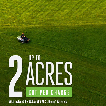 EGO POWER+ Z6 Zero Turn Riding Lawn Mower, 42" Deck, Includes (6) 56V 6.0Ah Batteries and 880W Charger - ZT4214L