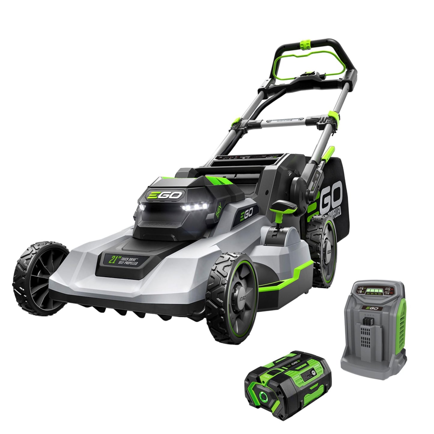 EGO POWER+ Electric Lawn Mower, Self-Propelled Cordless with Select Cut and Touch Drive, Includes (2) 56V 6.0Ah Batteries and Rapid Charger - LM2134SP-2