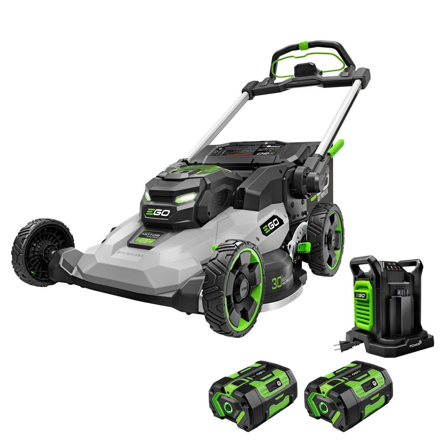 EGO POWER+ Electric Lawn Mower, Self-Propelled Cordless with Select Cut and Touch Drive, Includes (2) 56V 6.0Ah Batteries and Rapid Charger - LM2134SP-2