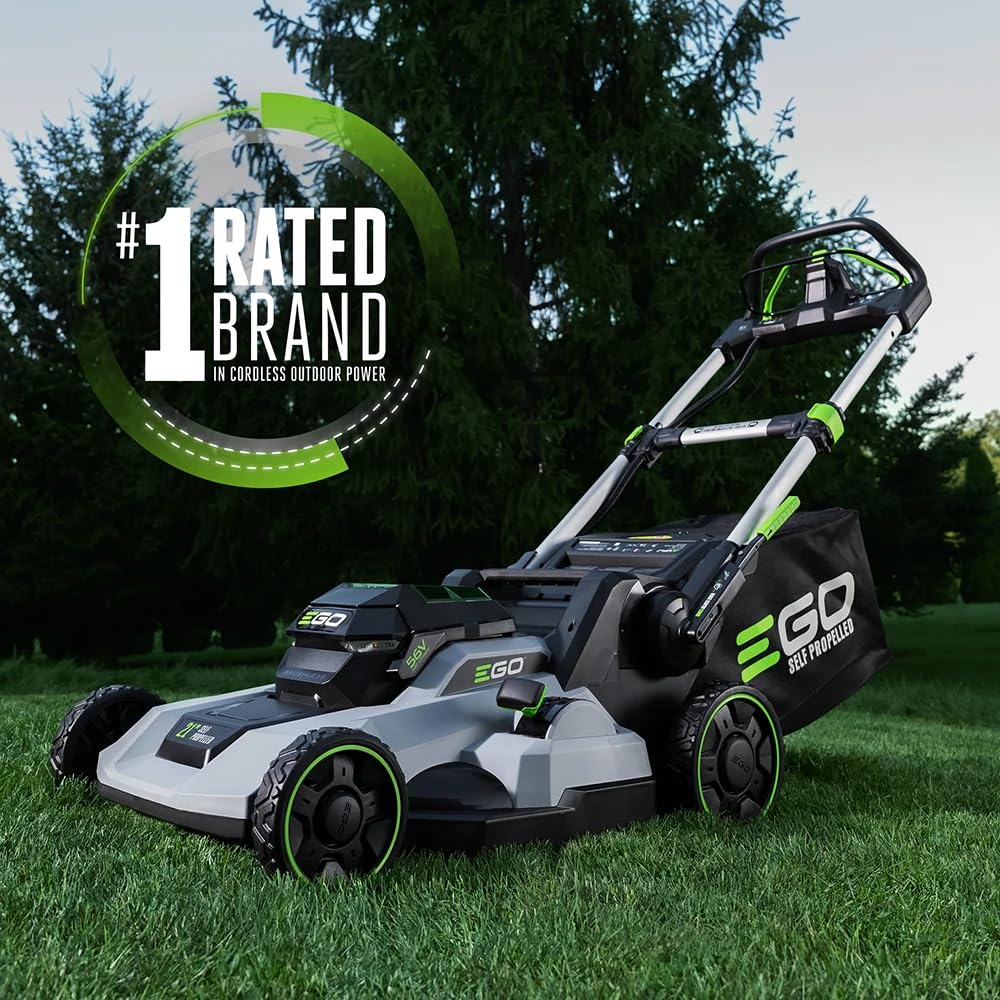 EGO POWER+ Electric Lawn Mower, Self-Propelled Cordless with Select Cut and Touch Drive, Includes (2) 56V 6.0Ah Batteries and Rapid Charger - LM2134SP-2