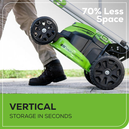 Greenworks 60V 21" Self-Propelled Cordless Lawn Mower, Brushless Motor, LED Lights, Includes 2X 4.0Ah Batteries & Rapid Dual-Port Charger(75+ Tool Compatibility, 45Min Runtime)