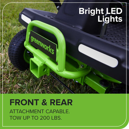 Greenworks 60V 60" Zero Turn, (2) 20.0Ah + (4) 10.0Ah Batteries + Wall Charger
