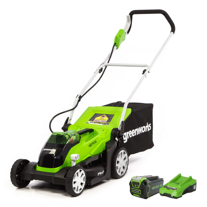 Greenworks 40V 21" Self-Propelled Cordless Lawn Mower – Brushless Motor, 5.0Ah Battery & Charger(75+ Tool Compatible)