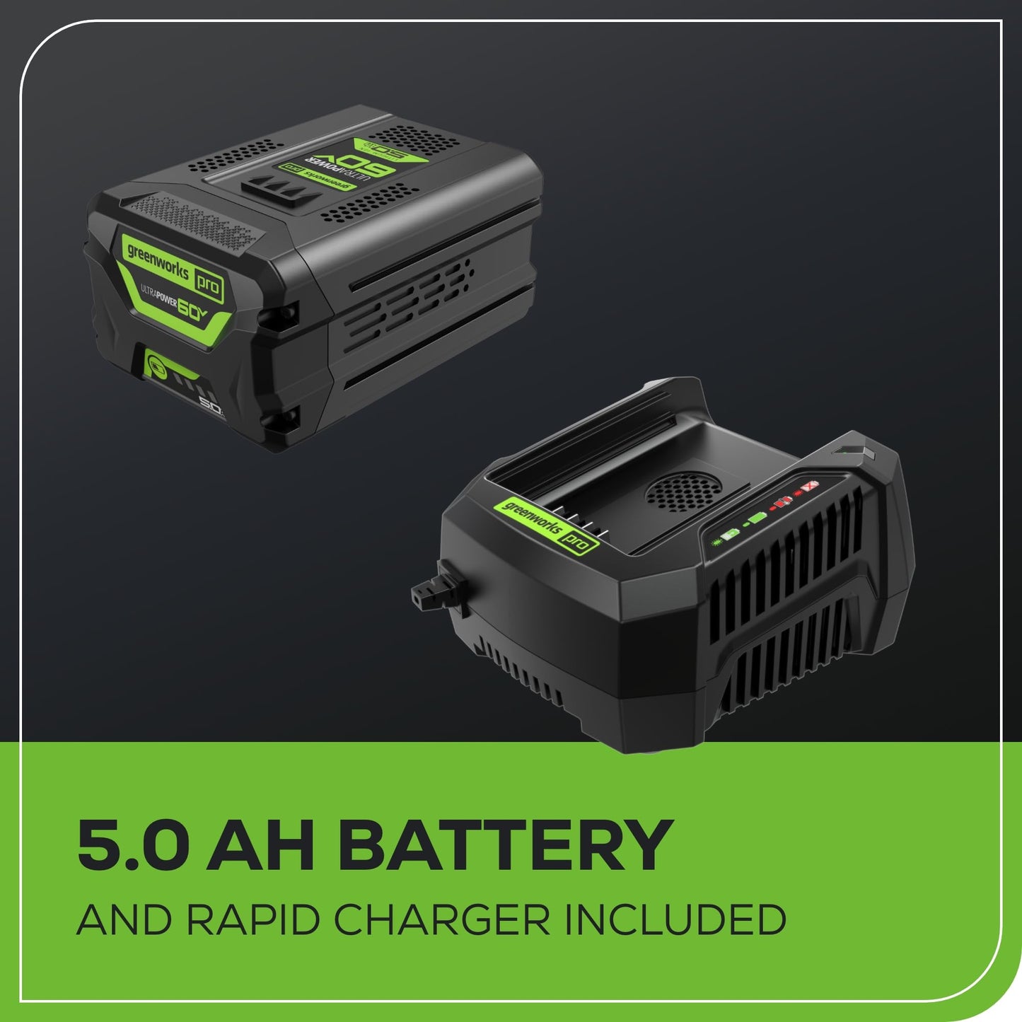 Greenworks 60V 21" Self-Propelled Cordless Lawn Mower, Brushless Motor, LED Lights, Includes 2X 4.0Ah Batteries & Rapid Dual-Port Charger(75+ Tool Compatibility, 45Min Runtime)