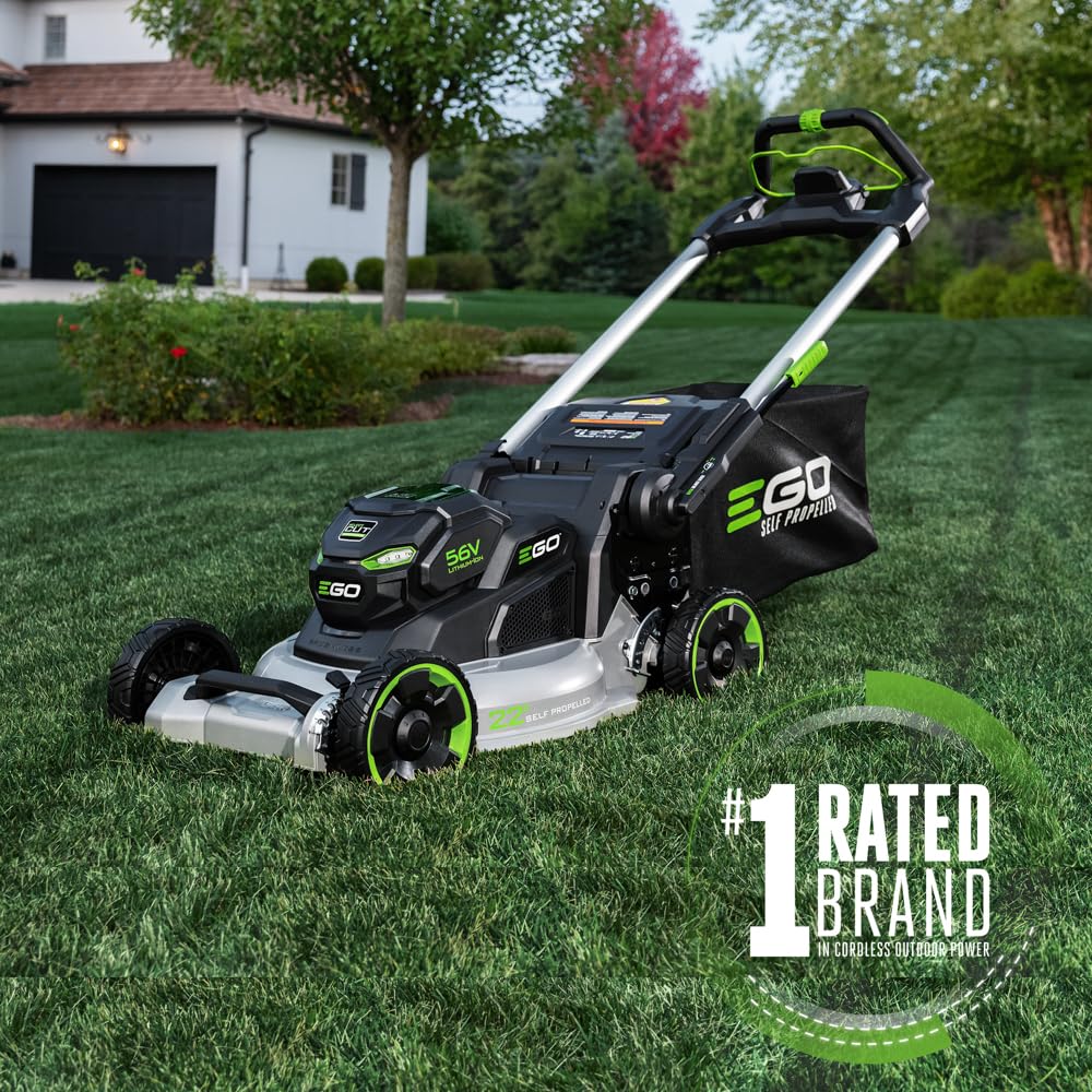 EGO POWER+ Electric Lawn Mower, Self-Propelled Cordless with Select Cut and Touch Drive, Includes (2) 56V 6.0Ah Batteries and Rapid Charger - LM2134SP-2