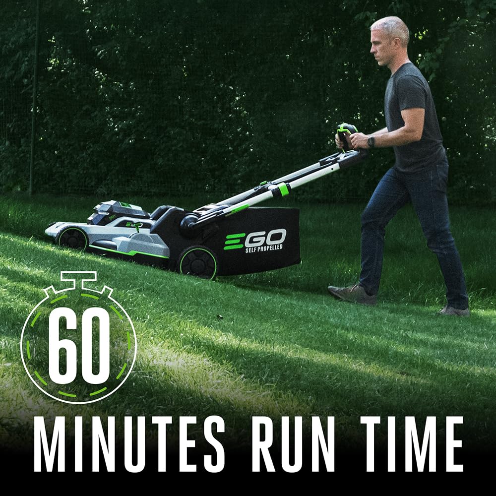 EGO POWER+ Electric Lawn Mower, Self-Propelled Cordless with Select Cut and Touch Drive, Includes (2) 56V 6.0Ah Batteries and Rapid Charger - LM2134SP-2