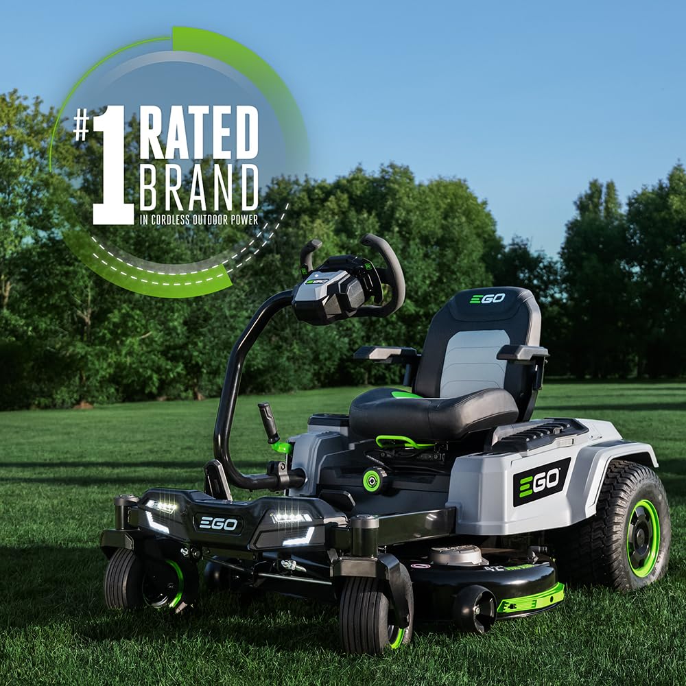 EGO POWER+ Z6 Zero Turn Riding Lawn Mower, 42" Deck, Includes (6) 56V 6.0Ah Batteries and 880W Charger - ZT4214L