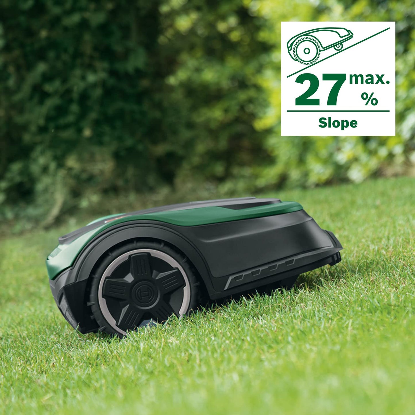 Bosch Robotic Lawnmower Indego M 700 (with 18V battery, docking station included, cutting width 19 cm, for lawns of up to 700 m², in carton packaging)