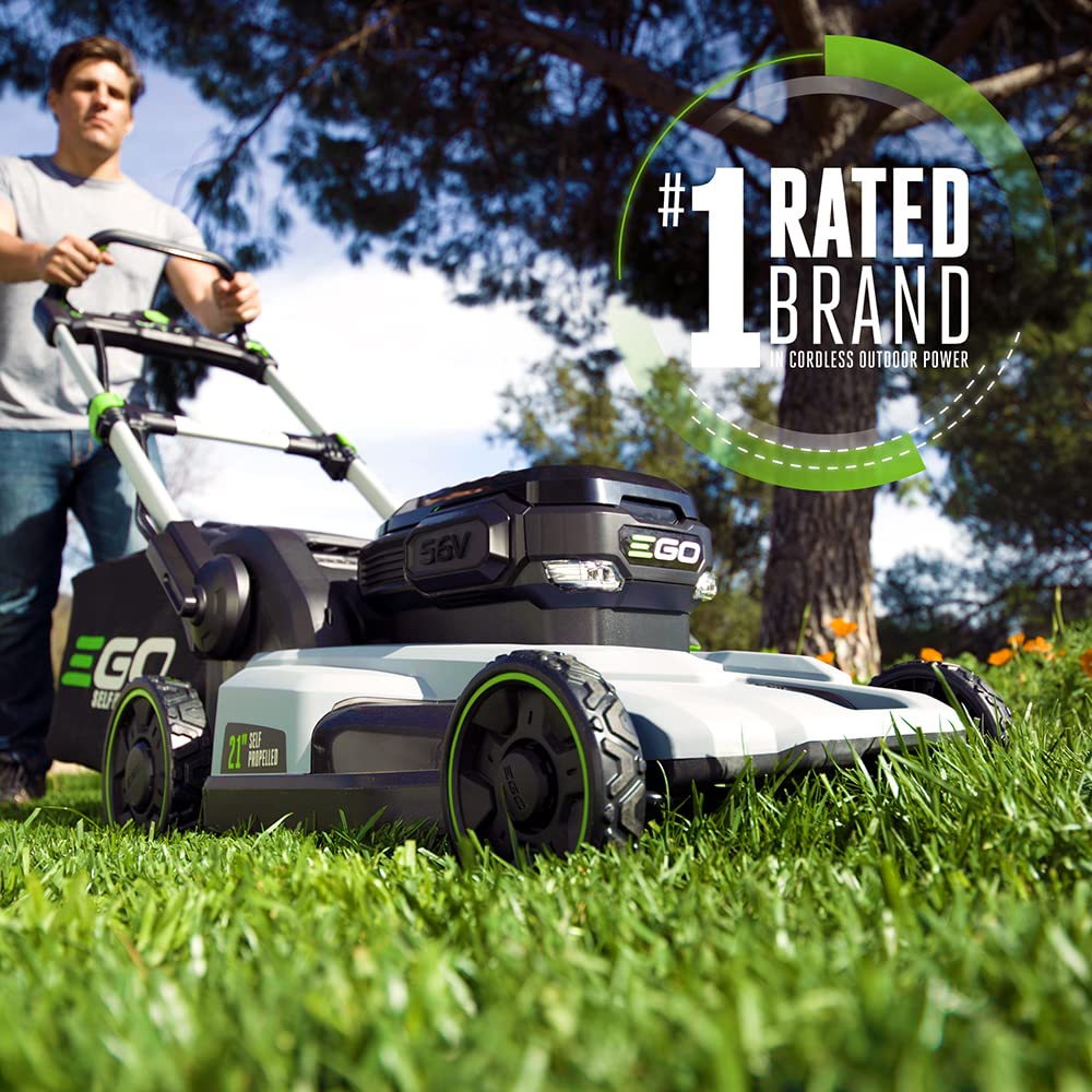 EGO POWER+ Electric Lawn Mower, Self-Propelled Cordless with Select Cut and Touch Drive, Includes (2) 56V 6.0Ah Batteries and Rapid Charger - LM2134SP-2