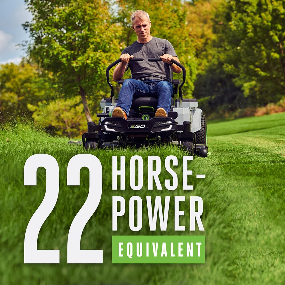 EGO POWER+ Z6 Zero Turn Riding Lawn Mower, 42" Deck, Includes (6) 56V 6.0Ah Batteries and 880W Charger - ZT4214L