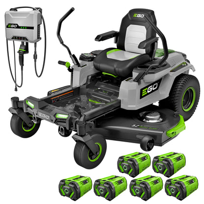 EGO POWER+ Z6 Zero Turn Riding Lawn Mower, 42" Deck, Includes (6) 56V 6.0Ah Batteries and 880W Charger - ZT4214L