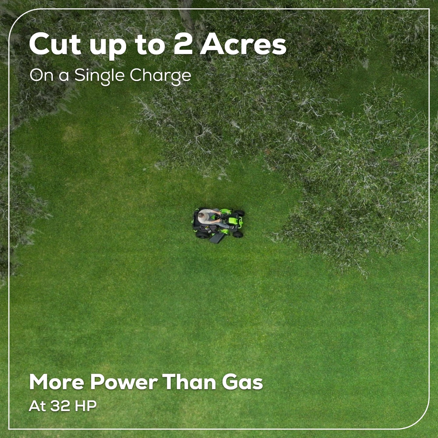 Greenworks 80V 42" CROSSOVERZ Zero Turn Lawn Mower, (4) 5.0Ah Batteries and (600W) Plug in Charger