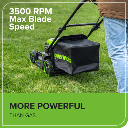 Greenworks 60V 21" Self-Propelled Cordless Lawn Mower, Brushless Motor, LED Lights, Includes 2X 4.0Ah Batteries & Rapid Dual-Port Charger(75+ Tool Compatibility, 45Min Runtime)