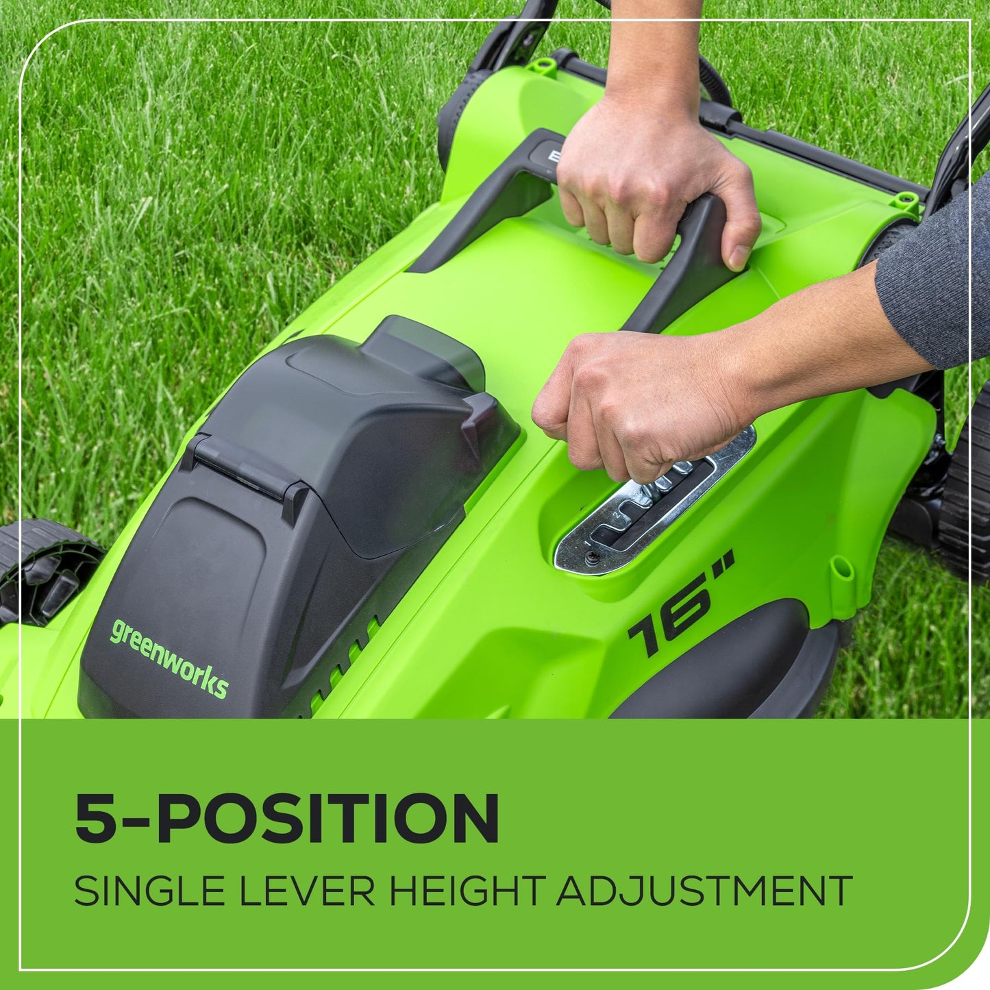 Greenworks 40V 16" Brushless Cordless (Push) Lawn Mower + Blower (350 CFM), 4.0Ah Battery and Charger Included (75+ Compatible Tools)