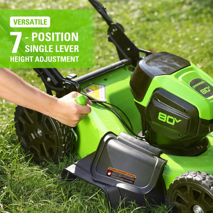 Greenworks 80V 42" CROSSOVERZ Zero Turn Lawn Mower, (4) 5.0Ah Batteries and (600W) Plug in Charger