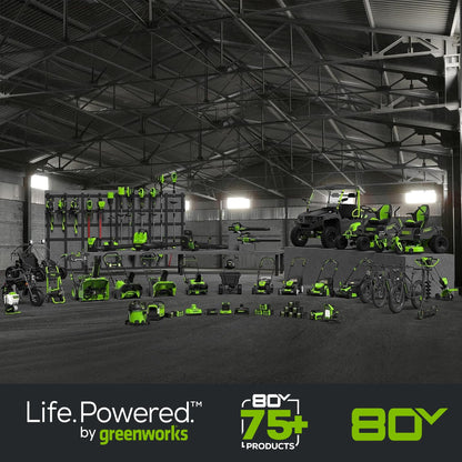 Greenworks 80V 42" CROSSOVERZ Zero Turn Lawn Mower, (4) 5.0Ah Batteries and (600W) Plug in Charger