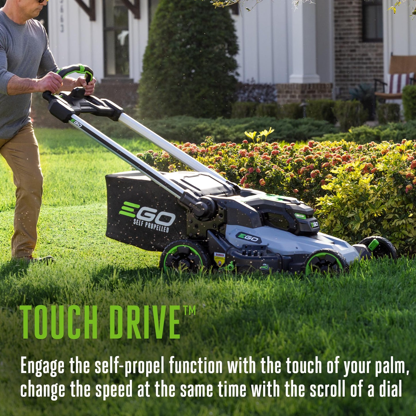 EGO POWER+ Electric Lawn Mower, Self-Propelled Cordless with Select Cut and Touch Drive, Includes (2) 56V 6.0Ah Batteries and Rapid Charger - LM2134SP-2