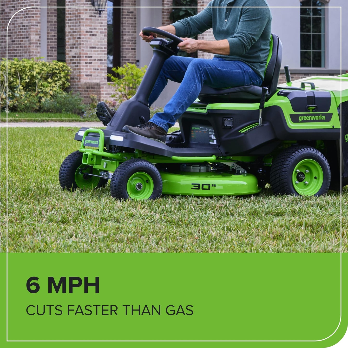 Greenworks 60V 60" Zero Turn, (2) 20.0Ah + (4) 10.0Ah Batteries + Wall Charger