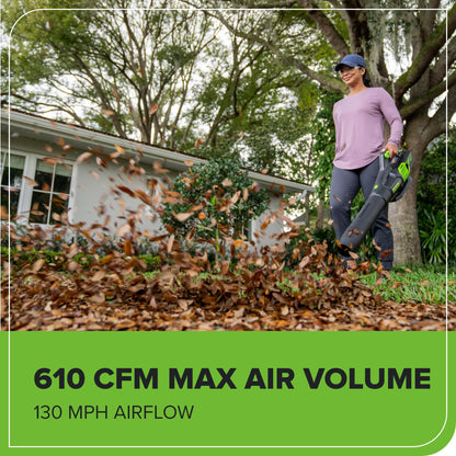 Greenworks 60V 21" Self-Propelled Cordless Lawn Mower, Brushless Motor, LED Lights, Includes 2X 4.0Ah Batteries & Rapid Dual-Port Charger(75+ Tool Compatibility, 45Min Runtime)
