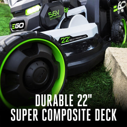 EGO POWER+ Electric Lawn Mower, Self-Propelled Cordless with Select Cut and Touch Drive, Includes (2) 56V 6.0Ah Batteries and Rapid Charger - LM2134SP-2