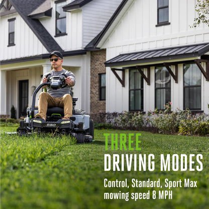 EGO POWER+ Z6 Zero Turn Riding Lawn Mower, 42" Deck, Includes (6) 56V 6.0Ah Batteries and 880W Charger - ZT4214L