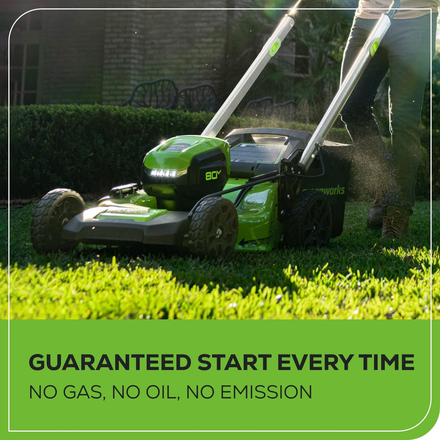 Greenworks 80V 21" Brushless Cordless (Self-Propelled) Lawn Mower (75+ Compatible Tools), 4.0Ah Battery and 60 Minute Rapid Charger Included