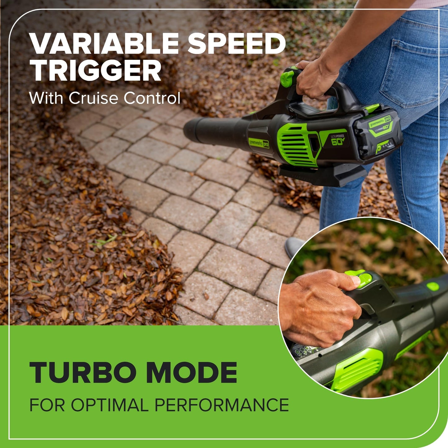 Greenworks 60V 21" Self-Propelled Cordless Lawn Mower, Brushless Motor, LED Lights, Includes 2X 4.0Ah Batteries & Rapid Dual-Port Charger(75+ Tool Compatibility, 45Min Runtime)