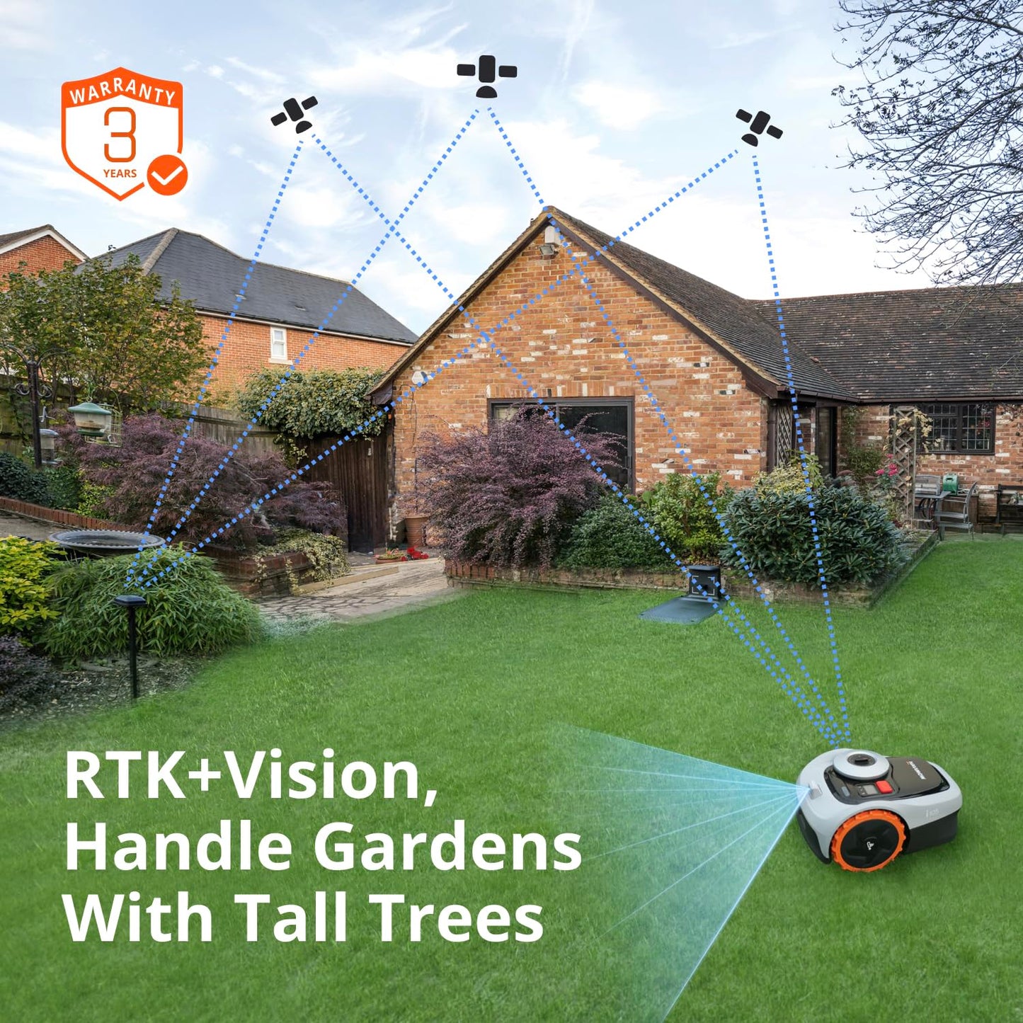 Segway Navimow i105E Robot Lawn Mower 500–600m², Wire-Free, RTK GPS + Vision, AI Mapping, Multi-Zone Control