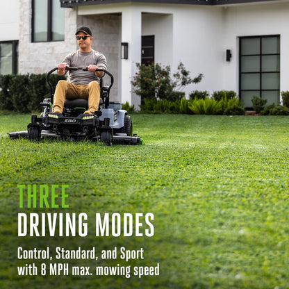 EGO POWER+ Z6 Zero Turn Riding Lawn Mower, 42" Deck, Includes (6) 56V 6.0Ah Batteries and 880W Charger - ZT4214L
