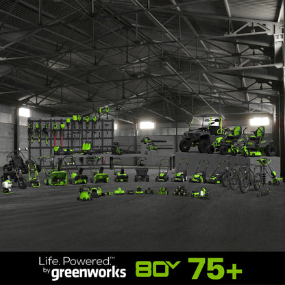 Greenworks 80V 42" CROSSOVERZ Zero Turn Lawn Mower, (4) 5.0Ah Batteries and (600W) Plug in Charger