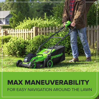 Greenworks 40V 21" Self-Propelled Cordless Lawn Mower – Brushless Motor, 5.0Ah Battery & Charger(75+ Tool Compatible)