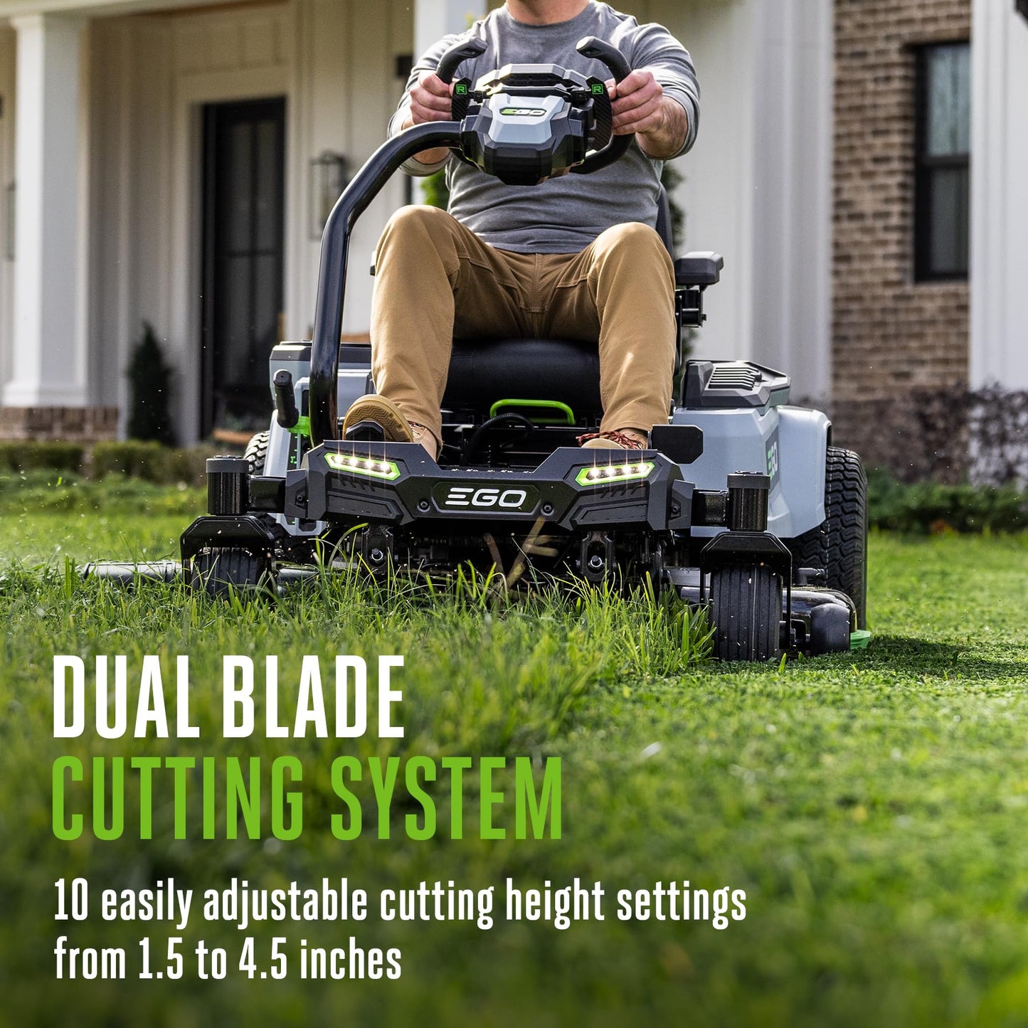 EGO POWER+ Z6 Zero Turn Riding Lawn Mower, 42" Deck, Includes (6) 56V 6.0Ah Batteries and 880W Charger - ZT4214L