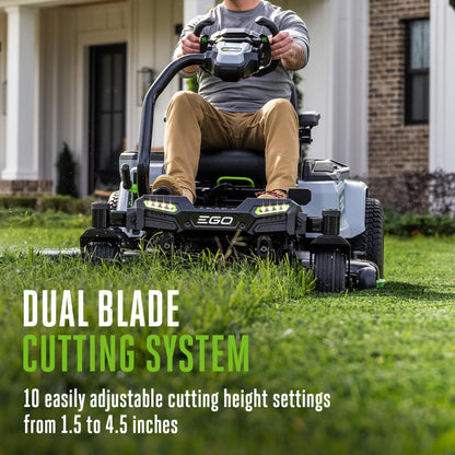 EGO POWER+ Z6 Zero Turn Riding Lawn Mower, 42" Deck, Includes (6) 56V 6.0Ah Batteries and 880W Charger - ZT4214L