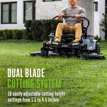 EGO POWER+ Z6 Zero Turn Riding Lawn Mower, 42" Deck, Includes (6) 56V 6.0Ah Batteries and 880W Charger - ZT4214L