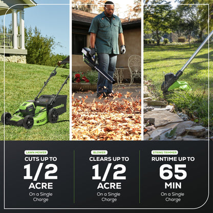 Greenworks 80V 21" Brushless Cordless (Self-Propelled) Lawn Mower (75+ Compatible Tools), 4.0Ah Battery and 60 Minute Rapid Charger Included