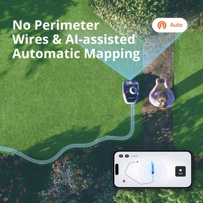 Segway Navimow i105E Robot Lawn Mower 500–600m², Wire-Free, RTK GPS + Vision, AI Mapping, Multi-Zone Control