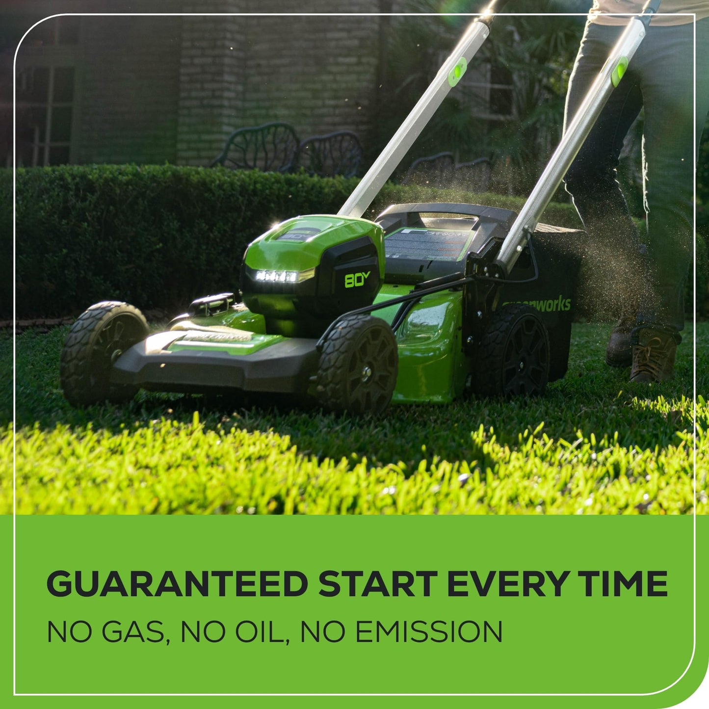 Greenworks 80V 21" Brushless Cordless (Self-Propelled) Lawn Mower (75+ Compatible Tools), 4.0Ah Battery and 60 Minute Rapid Charger Included