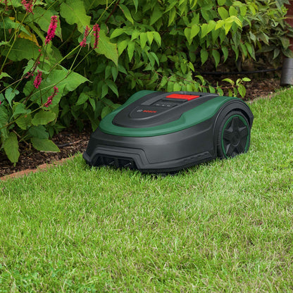 Bosch Robotic Lawnmower Indego M 700 (with 18V battery, docking station included, cutting width 19 cm, for lawns of up to 700 m², in carton packaging)