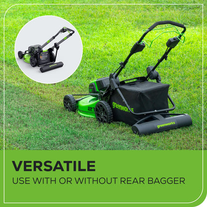 Greenworks 80V 21" Brushless Cordless (Push) Lawn Mower (75+ Compatible Tools), (2) 2.0Ah Batteries and 30 Minute Rapid Charger Included
